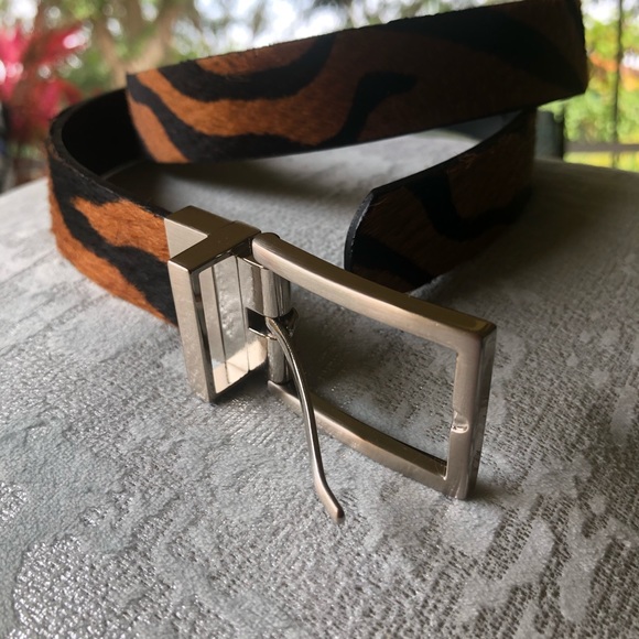 Nine West Calf Hair Leather Belt - Picture 4 of 6